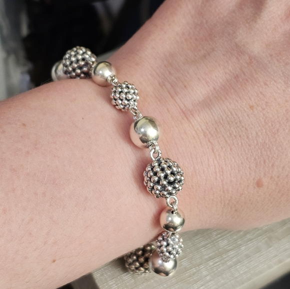Michael Dawkins sterling silver ball bracelet! Excellent condition. Like new. Ma - Picture 6 of 6